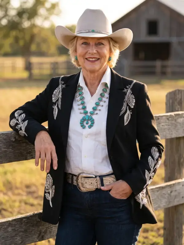 Dutton Ranch Annette Bening Floral Blazer Front Look