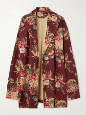 Dutton Ranch Kelly Reilly Floral Roses Robe Front View