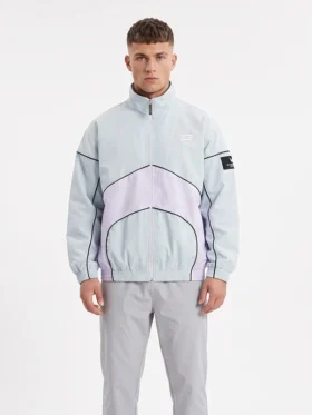Front look of Burdenski Oyster Track Top Jacket featuring premium athletic styling and a refined track jacket silhouette