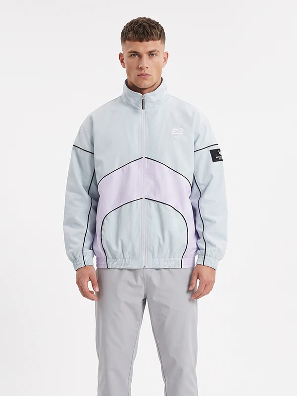 Front look of Burdenski Oyster Track Top Jacket featuring premium athletic styling and a refined track jacket silhouette