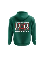 FIFA World Cup 2026 Mexico Green Hoodie Back View