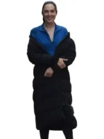 Gal Gadot The Runner Puffer Coat showcasing premium craftsmanship, refined quilting, and a structured silhouette