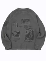 Front view of Hey Jonas Podcast Joe Jonas Sweatshirt featuring clean front detailing, soft fleece fabric, and a relaxed fit