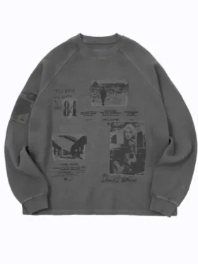 Front view of Hey Jonas Podcast Joe Jonas Sweatshirt featuring clean front detailing, soft fleece fabric, and a relaxed fit