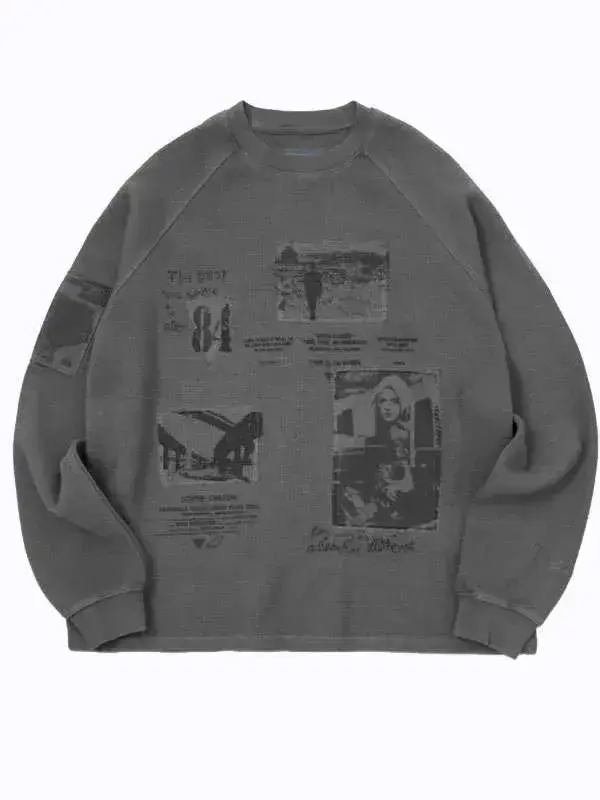 Front view of Hey Jonas Podcast Joe Jonas Sweatshirt featuring clean front detailing, soft fleece fabric, and a relaxed fit