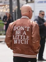 Back view of Howie Mandel America’s Got Talent Brown Jacket featuring clean rear detailing, precise stitching, and a structured silhouette
