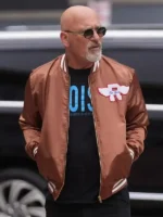 Front view of Howie Mandel America’s Got Talent Brown Jacket featuring clean front detailing, premium construction, and a tailored fit
