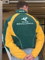 Back view of Intra x South Africa Nation Jacket featuring South Africa-inspired graphics and a clean athletic silhouette