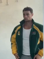 Closure view of Intra x South Africa Nation Jacket highlighting front fastening, quality stitching, and premium finish