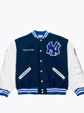Jay-Z The Blueprint x NY Yankees Varsity Jacket Front View