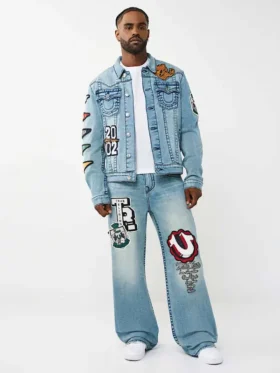 Jimmy Varsity Patch Big T Denim Jacket View Look