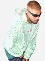 Side view of Justin Bieber FIFA World Cup Final Hoodie featuring a streamlined silhouette, soft fleece fabric, and premium construction