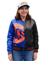 Kathy Hochul Knicks Victory Parade Varsity Jacket View Look