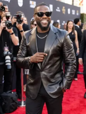 Front view of Kevin Hart 72 Hours Premiere NYC Blazer featuring structured lapels, premium tailoring, and a refined formal look