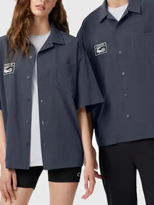 Lacoste x Alpine Poplin Shirt Couple View