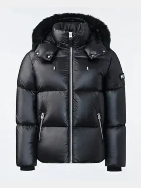 Mackage Black Puffer Jacket Front View