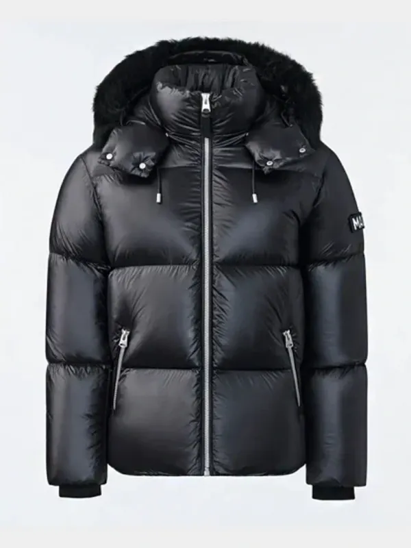 Mackage Black Puffer Jacket Front View