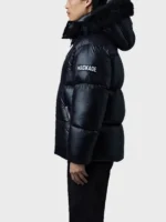 Mackage Black Puffer Jacket Side View