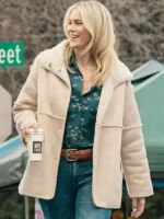 Marshals Dolly Weaver Beige Shearling Jacket Closure View