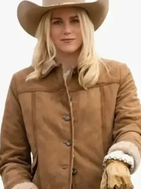 Front view of Marshals Ellyn Jameson Suede Jacket featuring a tailored silhouette, premium suede, and clean front detailing