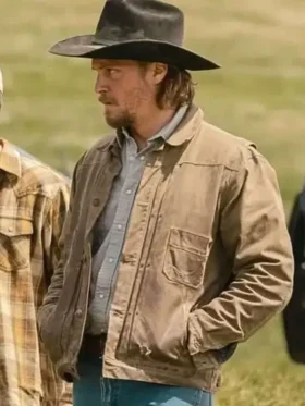 Marshals Luke Grimes Cotton Jacket Closure View