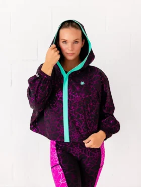 Front look of Marvel Ghost Spider Featherlight Jacket featuring lightweight comfort and modern superhero inspired details