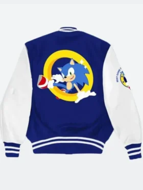 Michael Jackson Hedgehog Varsity Jacket Back View