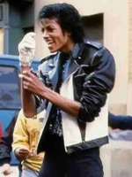 Michael Jackson Pepsi Commercial Ad Leather Jacket Side View