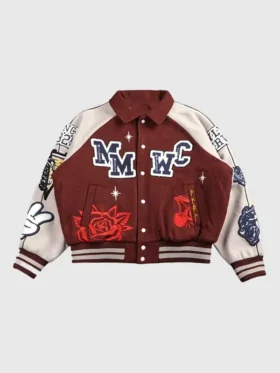 Mickey Mouse Wolves Club Rudy Maroon Letterman Jacket