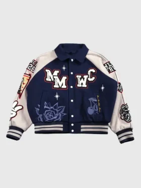 Mickey Mouse Wolves Club Rudy Navy Letterman Jacket