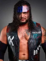 Mike Santana TNA Rebellion 2026 Black Leather Vest View Look