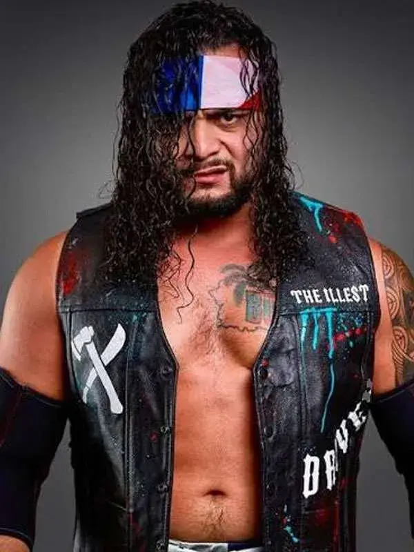 Mike Santana TNA Rebellion 2026 Black Leather Vest View Look
