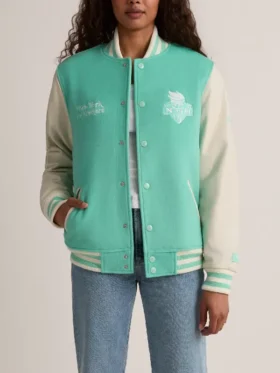 NY or Nowhere Liberty Motto Varsity Jacket Front View