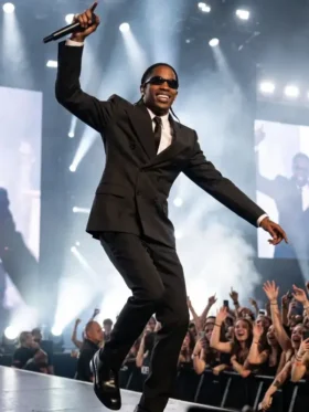 Odyssey New York Premiere Travis Scott Suit showcasing premium craftsmanship, tailored construction, and a refined modern fit