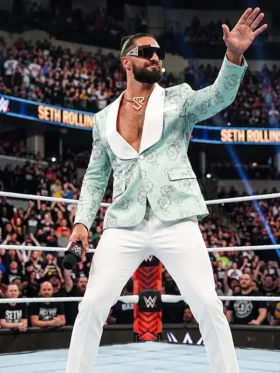 RAW Seth Rollins Floral Blazer Front View