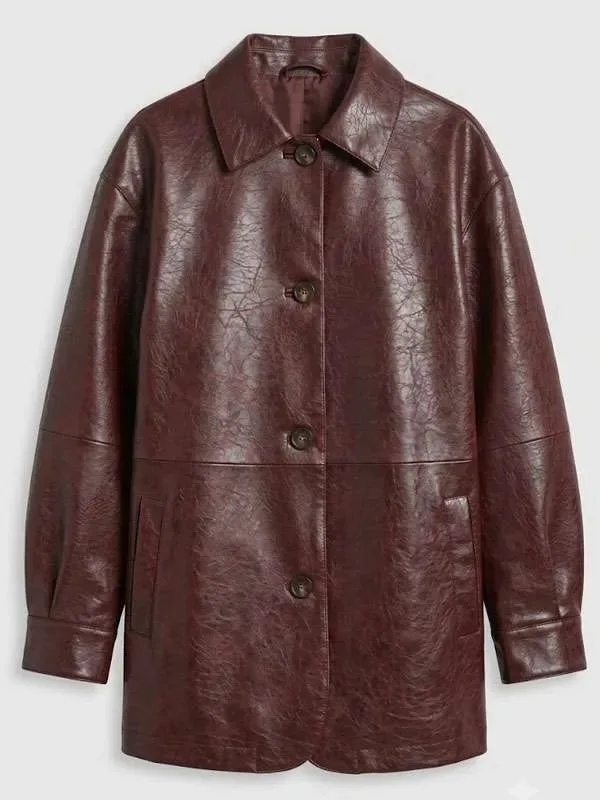 Ransom Canyon Ellie Estevez Burgundy Jacket Front View Ransom Canyon Ellie Estevez Burgundy Jacket Front View