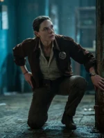 Rebecca Ferguson Silo S01 Brown Jacket Closure View