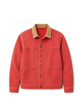 Ryan Gosling ComicCon Red Denim Jacket Front View