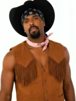 Scary Movie Shawn Wayans Brown Fringe Vest Front View