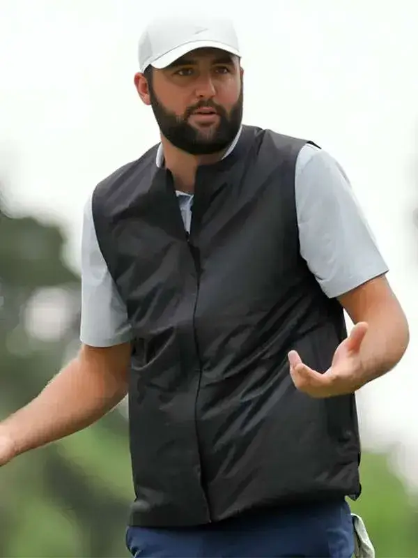 Scottie Scheffler RBC Heritage Black Vest Front View