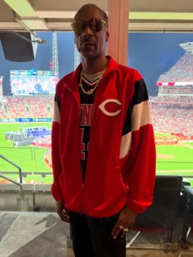 Snoop Dogg Cincinnati Reds Jacket Front Look