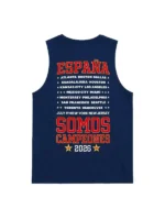 Back look of Spain World Cup Victory Parade Shirt featuring premium cotton fabric, clean rear detailing, and a comfortable regular fit