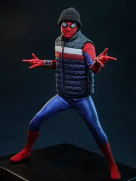 Spider Man New Day Puffer Vest featuring lightweight quilted padding, modern superhero inspired styling, and everyday comfort