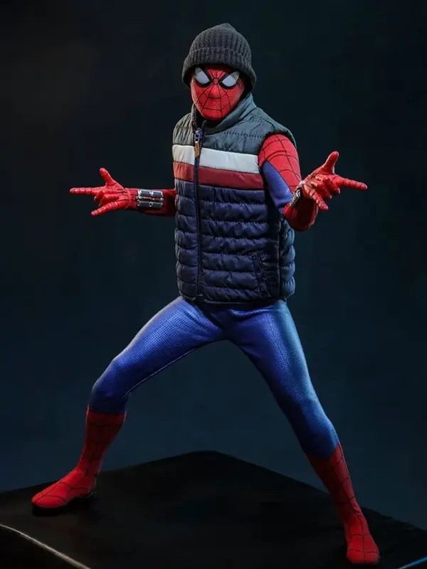 Spider Man New Day Puffer Vest featuring lightweight quilted padding, modern superhero inspired styling, and everyday comfort