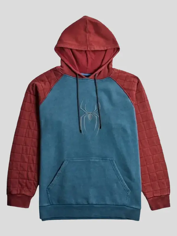 Spider-Man Quilted Sleeve Raglan Hoodie Spider-Man Quilted Sleeve Raglan Hoodie