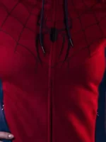 Spider Man Themed Zip-Up Hoodie Close Design