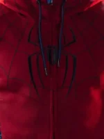 Spider Man Themed Zip-Up Hoodie Close-Up View