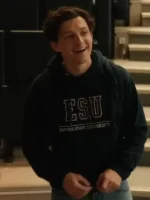 Spider Man Tom Holland Brand New Day Hoodie featuring superhero-inspired graphics, soft fabric, and casual streetwear style