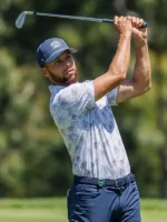 Stephen Curry ACC Palm Tree Polo Shirt featuring a classic polo design, premium fabric, and golf-inspired casual styling