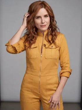 Front view of Summers Last Resort Sophia Bush Jacket featuring clean front detailing, premium construction, and a tailored fit